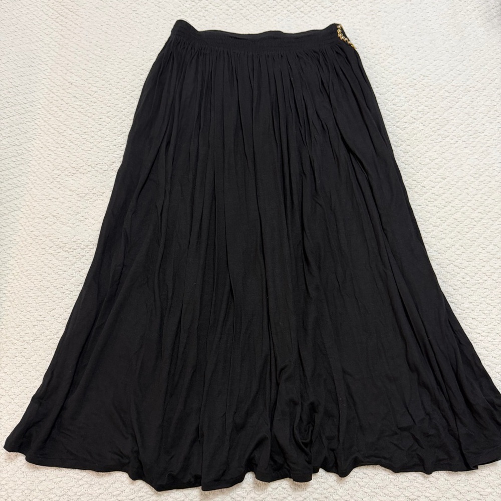 Vintage Tara’s Stars Flower Handmade Skirt with Pockets Black Size Large - Picture 10 of 12